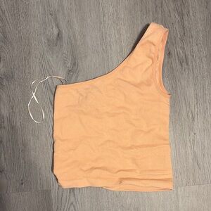 One-Shoulder Peach Top